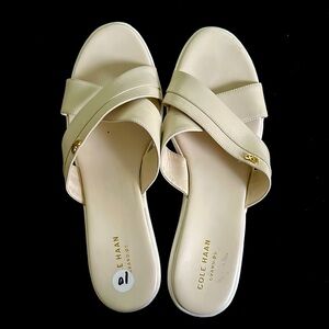 Cole Haan Cream slip on shoes